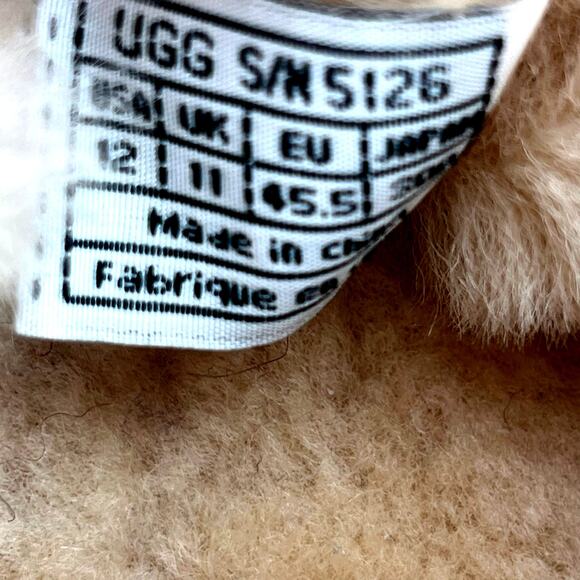 UGG men’s lug Eva sole shearling leather boots booties - Picture 8 of 9